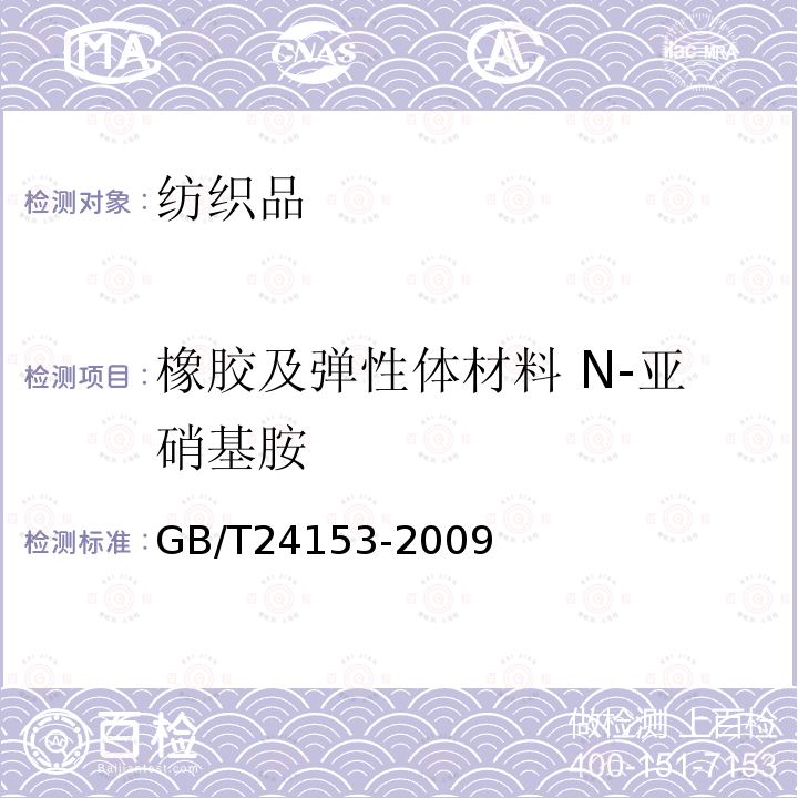 橡胶及弹性体材料 N-亚硝基胺 橡胶及弹性体材料 N-亚硝基胺的测定