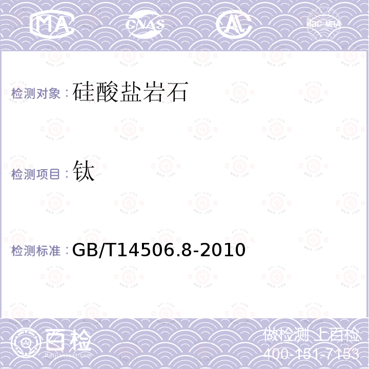 钛 硅酸盐岩石化学分析方法 第8部分：二氧化钛量测定3、过氧化氢光度法4、二安替比林甲烷光度法