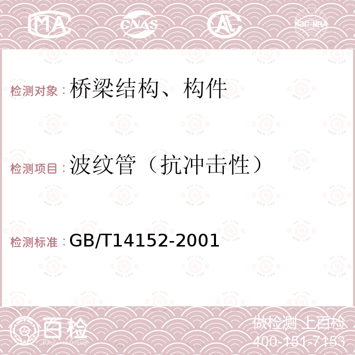 波纹管（抗冲击性） 热塑性塑料管材耐外冲击性能试验方法 时针旋转法