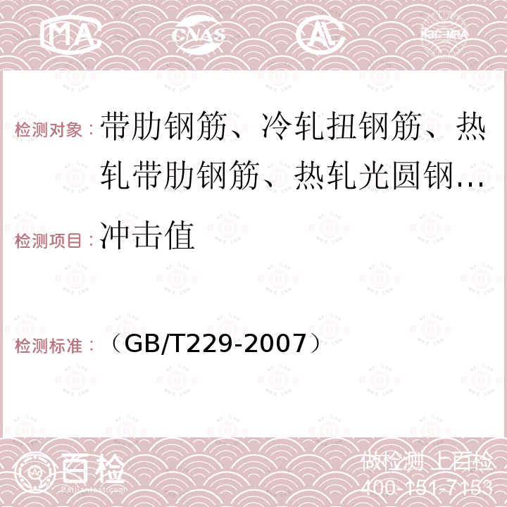 冲击值 金属材料 夏比摆锤冲击试验方法