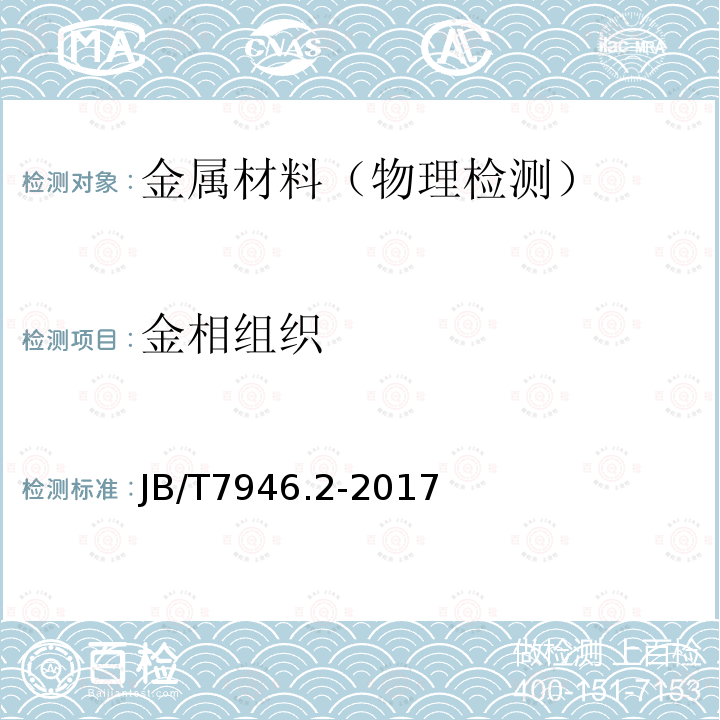 金相组织 铸造铝合金金相 第2部分：铸造铝硅合金过烧