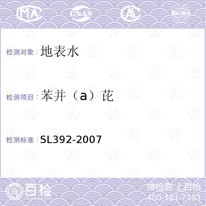 苯并（a）芘 固相萃取气相色谱/质谱分析法(GC/MS)测定水中半挥发性有机污染物