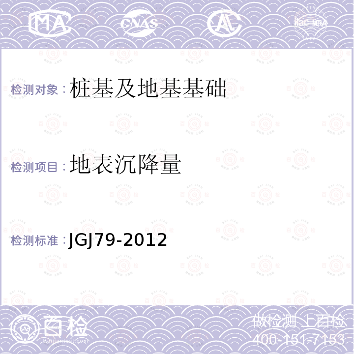 地表沉降量 JGJ 79-2012 建筑地基处理技术规范(附条文说明)