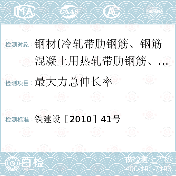 最大力总伸长率 铁路混凝土工程钢筋机械连接技术暂行规定