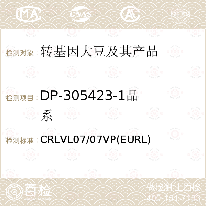 DP-305423-1品系 转基因大豆品系DP-305423-1实时荧光PCR检测方法，