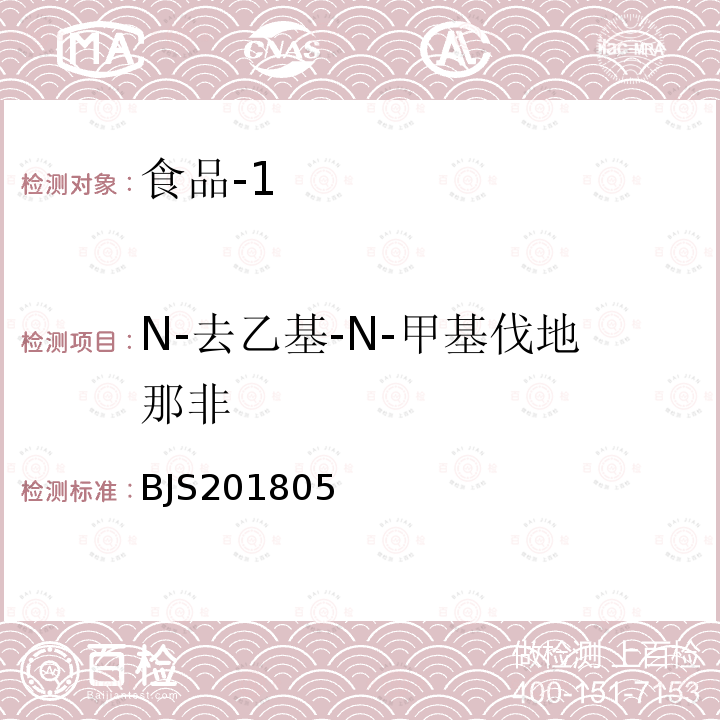 N-去乙基-N-甲基伐地那非 国家市场监管总局关于发布 食品中那非类物质的测定 食品补充检验方法的公告〔2018年第14号〕食品中那非类物质的测定