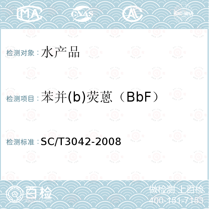 苯并(b)荧蒽（BbF） 水产品中16种多环芳烃的测定 气相色谱-质谱法