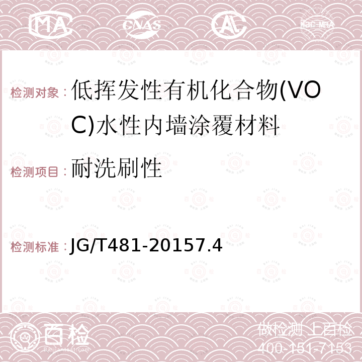 耐洗刷性 低挥发性有机化合物(VOC)水性内墙涂覆材料