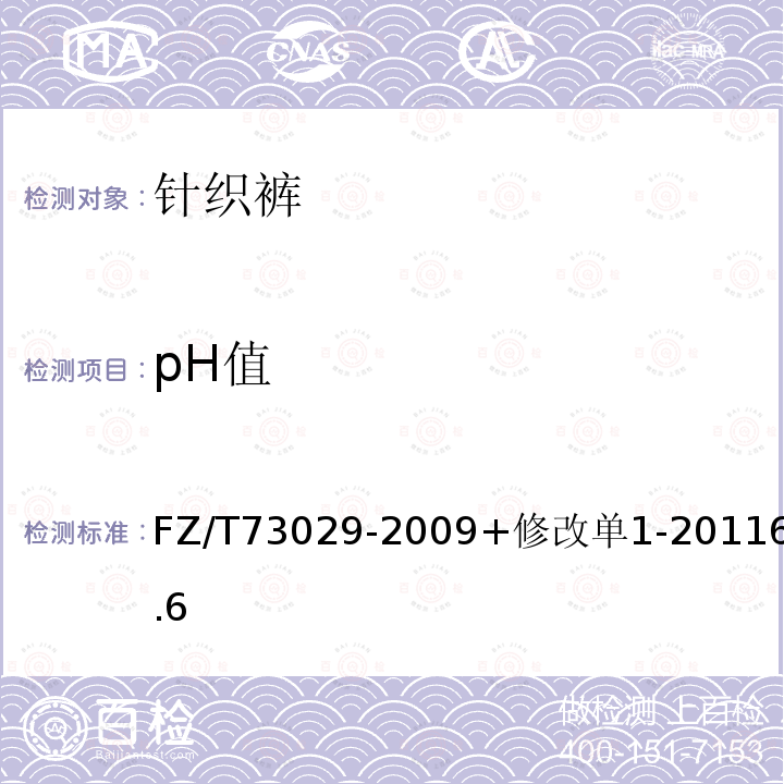 pH值 針織褲