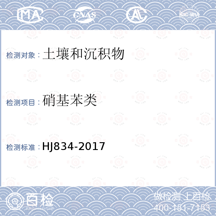 硝基苯类 土壤和沉积物 半挥发性有机物的测定 气相色谱-质谱法