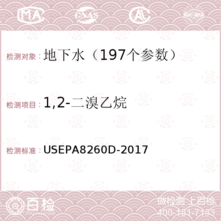 1,2-二溴乙烷 挥发性有机物的测定 吹扫捕集 气相色谱—质谱法