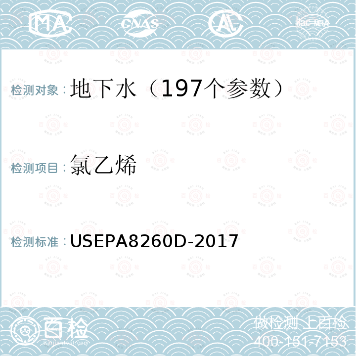 氯乙烯 挥发性有机物的测定 吹扫捕集 气相色谱—质谱法