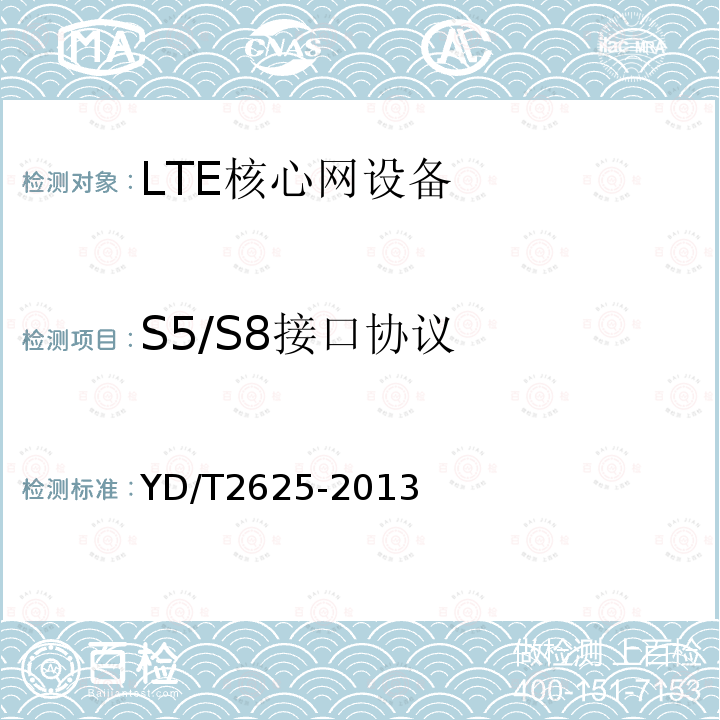 S5/S8接口协议 演进的移动分组核心网络（EPC）接口测试方法 S3/S4/S5/S8/S10/S11/S16