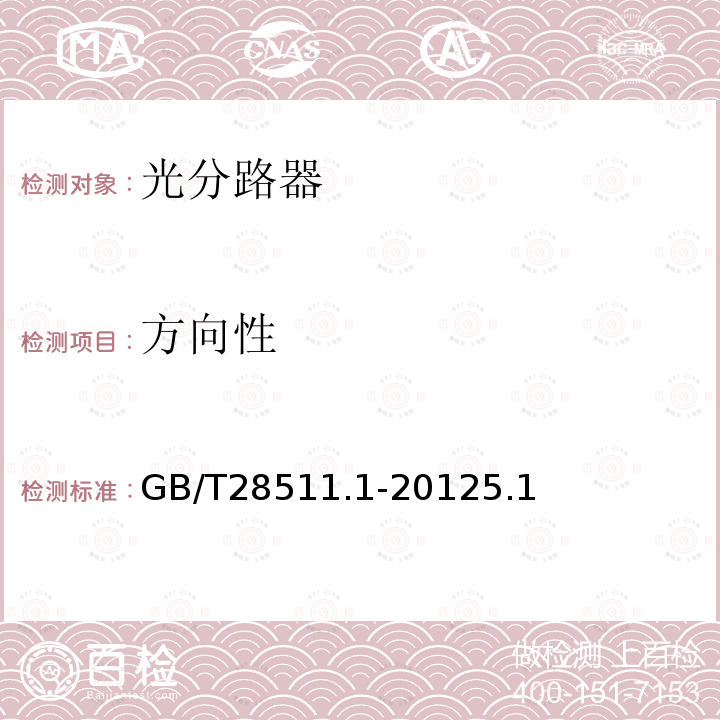 方向性 平面光波导集成光路器件 第1部分：基于平面光波导(PLC)的光功率分路器