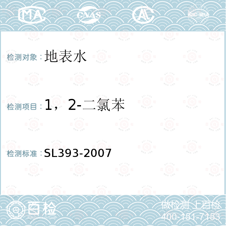 1，2-二氯苯 吹扫捕集气相色谱/质谱分析法（GC/MS）测定水中挥发性有机污染物