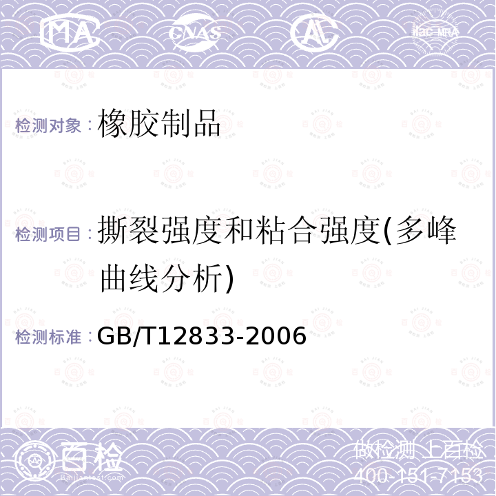 撕裂强度和粘合强度(多峰曲线分析) 橡胶和塑料 撕裂强度和粘合强度 测定中的多峰曲线分析