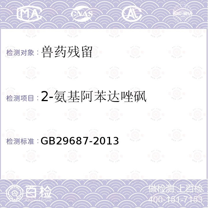 2-氨基阿苯達(dá)唑砜 食品安全國(guó)家標(biāo)準(zhǔn) 水產(chǎn)品中阿苯達(dá)唑及其代謝物多殘留的測(cè)定 高效液相色譜法
