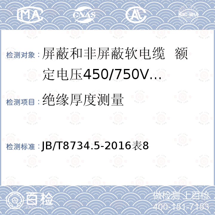 绝缘厚度测量 额定电压450/750V及以下聚氯乙烯绝缘电缆电线和软线 第5部分：屏蔽电线