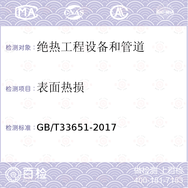 表面热损 设备及管道绝热层表面热损失现场测定 红外热像法