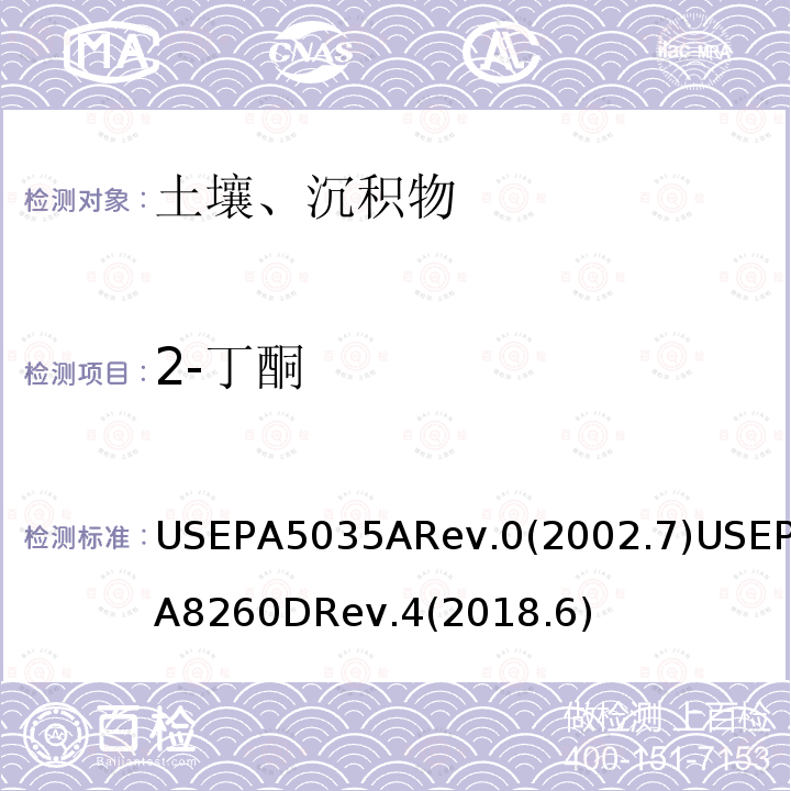 2-丁酮 封闭系统吹扫捕集及萃取土壤和固废样品中挥发性有机物 挥发性有机化合物的测定 气相色谱/质谱（GC / MS）法