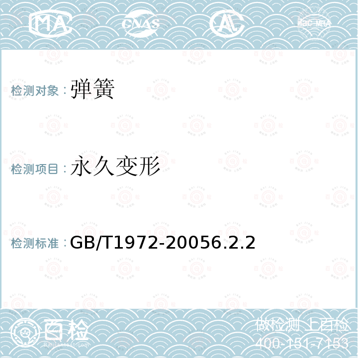 永久变形 碟形弹簧 GB/T 1972-2005 6.2.2