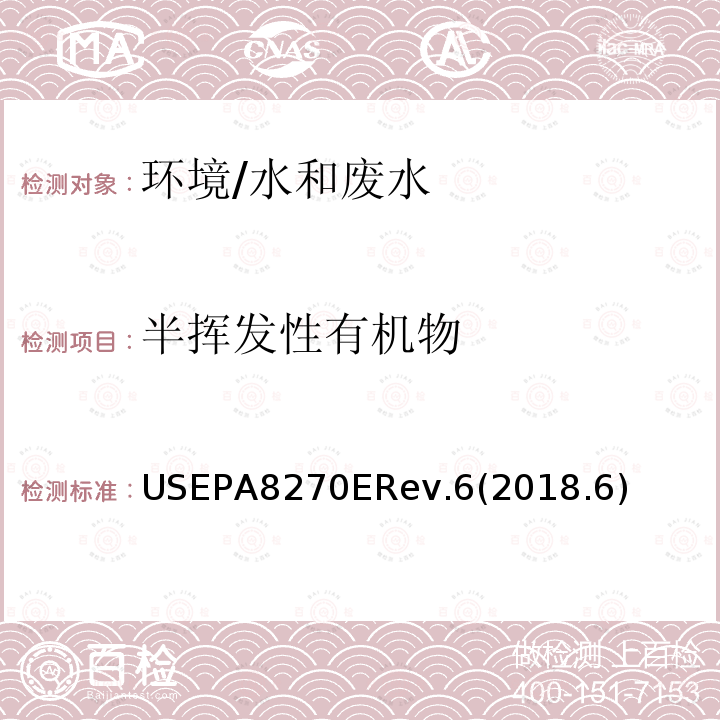 半挥发性有机物 半挥发性有机物的测定 气相色谱-质谱法