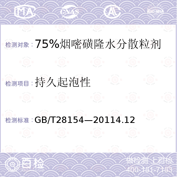 持久起泡性 75%烟嘧磺隆水分散粒剂