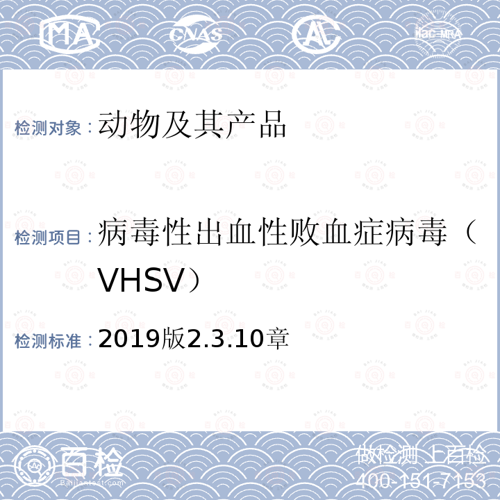 病毒性出血性败血症病毒（VHSV） OIE 水生动物疫病诊断手册 病毒性出血性败血症败血症