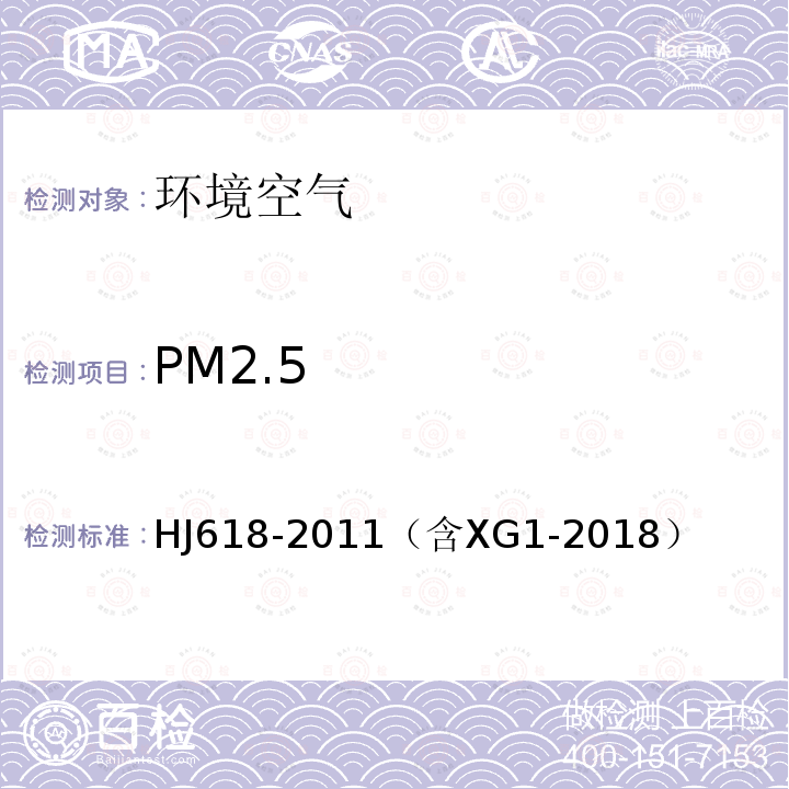 PM2.5 环境空气 PM10和PM2.5的测定 重量法（含第1号修改单）