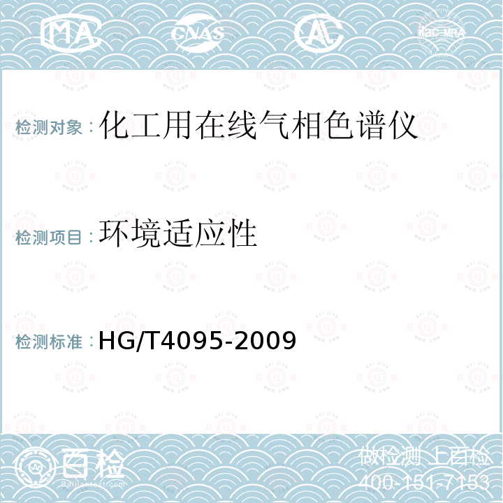 环境适应性 HG/T 4095-2009 化工用在线气相色谱仪