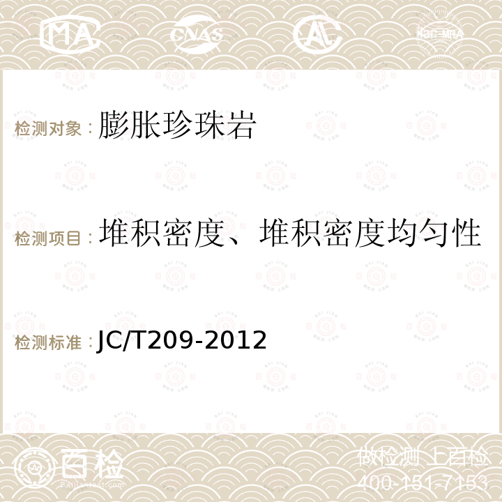 堆積密度、堆積密度均勻性 膨脹珍珠巖 附錄A