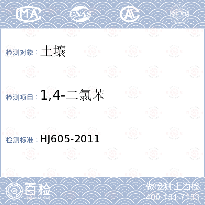 1,4-二氯苯 土壤和沉積物　揮發性有機物的測定　吹掃捕集氣相色譜-質譜法