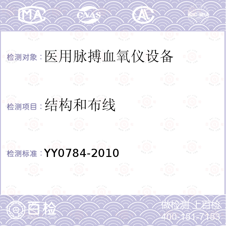 结构和布线 医用电气设备 医用脉搏血氧仪设备基本安全和主要性能专用要求