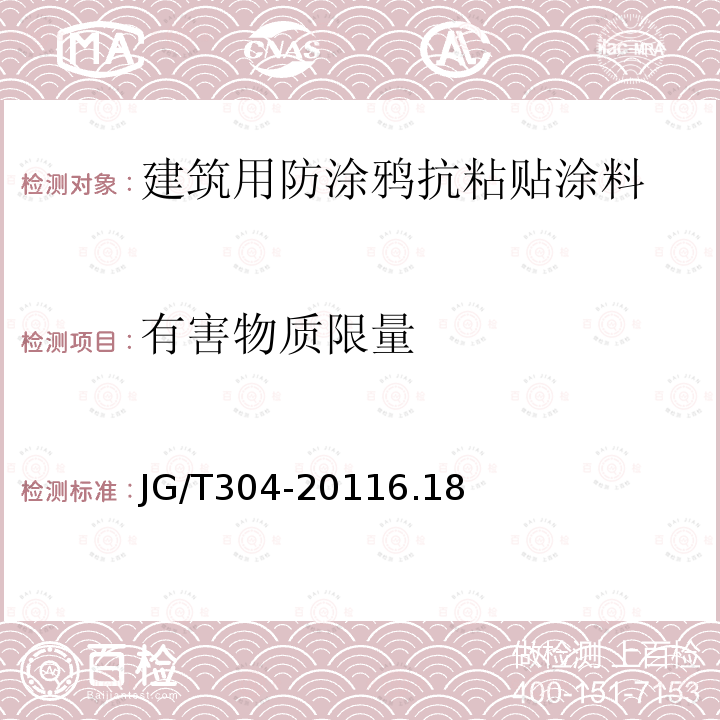 有害物质限量 建筑用防涂鸦抗粘贴涂料