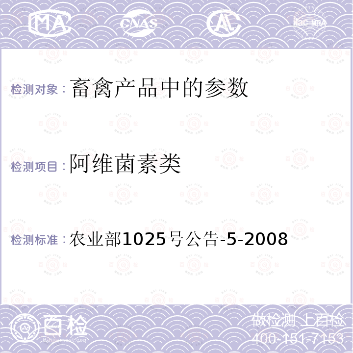 阿維菌素類 動物性食品中阿維菌素類藥物殘留量檢測酶聯免疫吸附法、高效液相色譜法和液相色譜-串聯質譜法