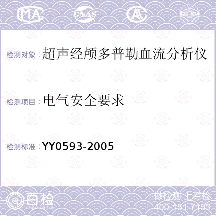 电气安全要求 超声经颅多普勒血流分析仪