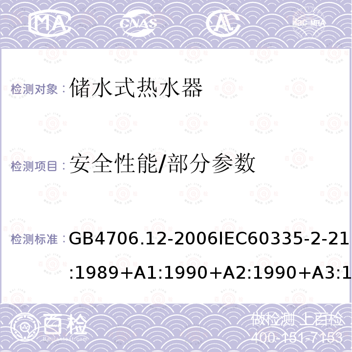 安全性能/部分参数 GB/T 32503.2-2018 家用和类似用途变频控制器的安全 第2部分：热泵、空调器和除湿机用变频控制器的特殊要求