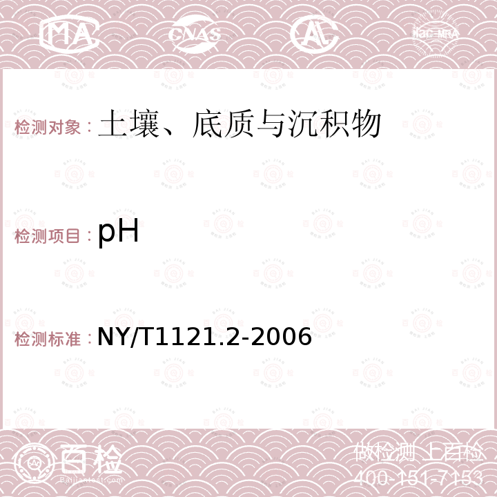 pH 土壤检测 第2部分 土壤 pH的测定