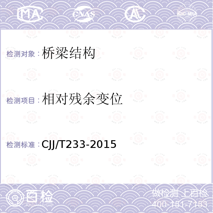 相对残余变位 城市桥梁检测与评定技术规范 第6.4.4条