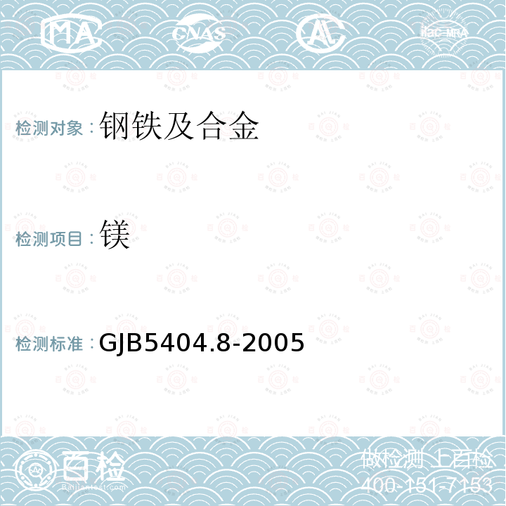 镁 高温合金痕量元素分析方法 第8部分：火焰原子吸收光谱法测定镁含量