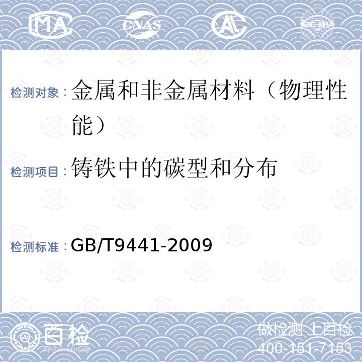 鑄鐵中的碳型和分布 球墨鑄鐵金相檢驗