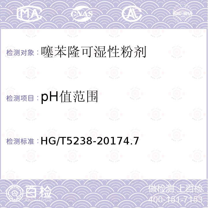 pH值范围 噻苯隆可湿性粉剂