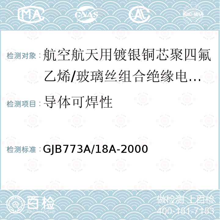 导体可焊性 航空航天用镀银铜芯聚四氟乙烯/玻璃丝组合绝缘电线电缆详细规范