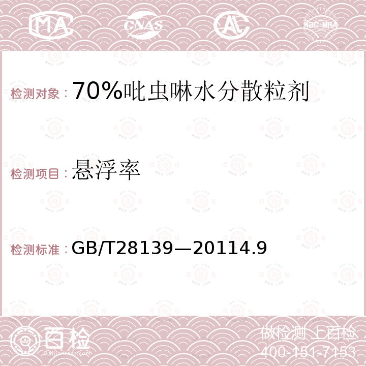 懸浮率 70%吡蟲啉水分散粒劑