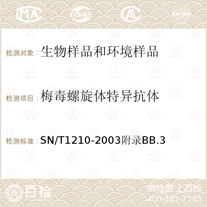 梅毒螺旋体特异抗体 国境口岸梅毒检验规程