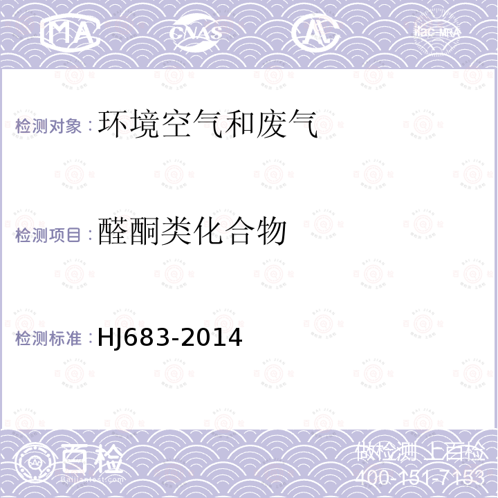 醛酮类化合物 环境空气 醛、酮类化合物的测定 高效液相色谱法