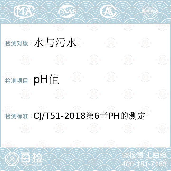 pH值 pH值 城镇污水水质标准检验方法