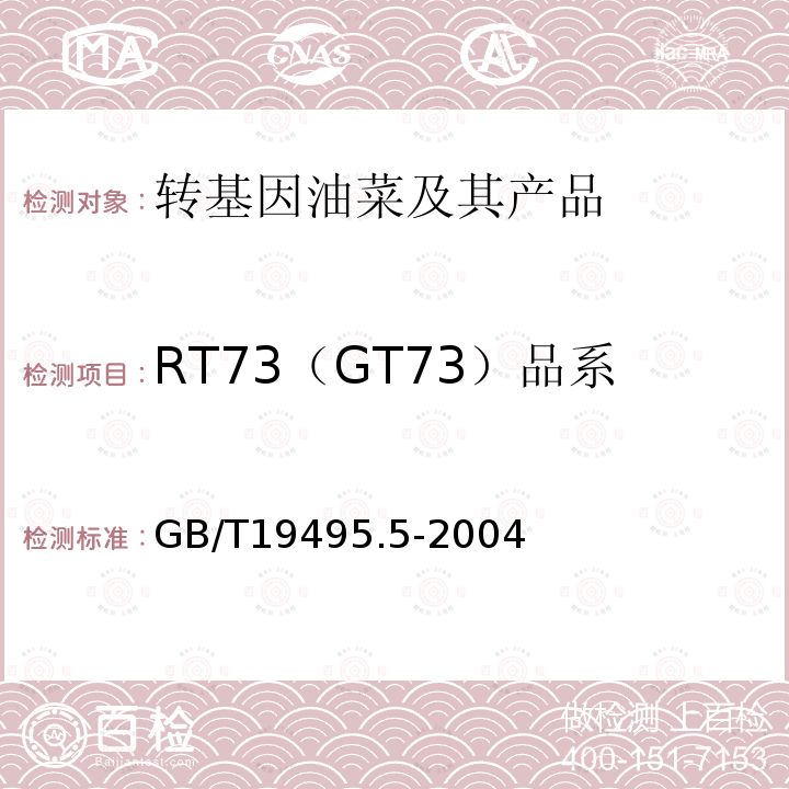 RT73（GT73）品系 转基因产品检测--核酸定量PCR检测方法