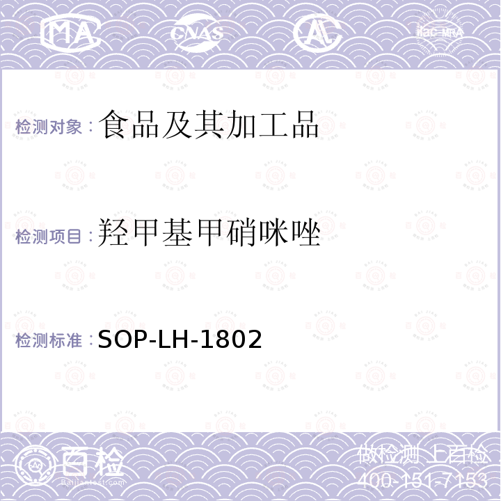 羟甲基甲硝咪唑 动物源性食品中多种药物残留的筛查方法—液相色谱-高分辨质谱法