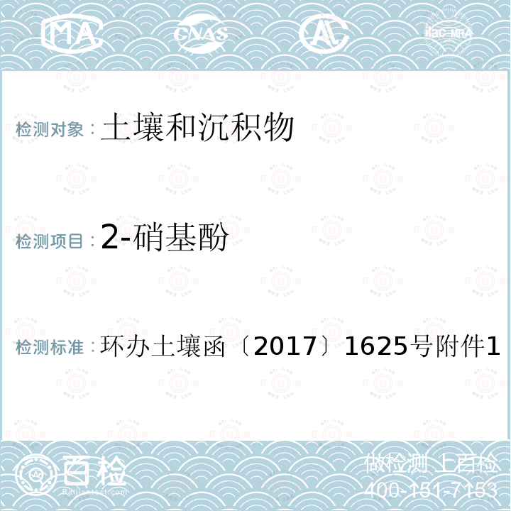 2-硝基酚 环办土壤函〔2017〕1625号附件1 全国土壤污染状况详查土壤样品分析测试方法技术规定第二部分 5